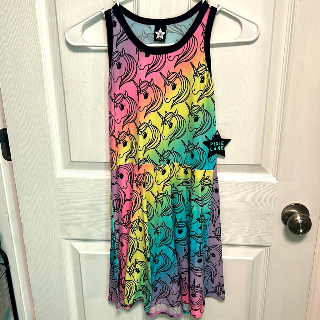 Nwt Pixie Lane Unicorn Dress Size 9/10!!